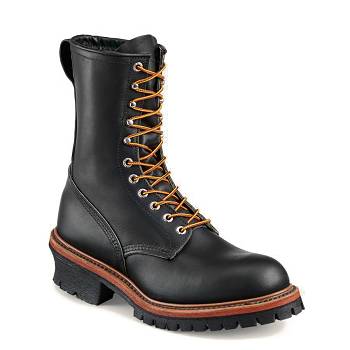 Red Wing LoggerMax 9-inch Soft Toe - Cierne Pracovne Cizmy Panske, RW268SK